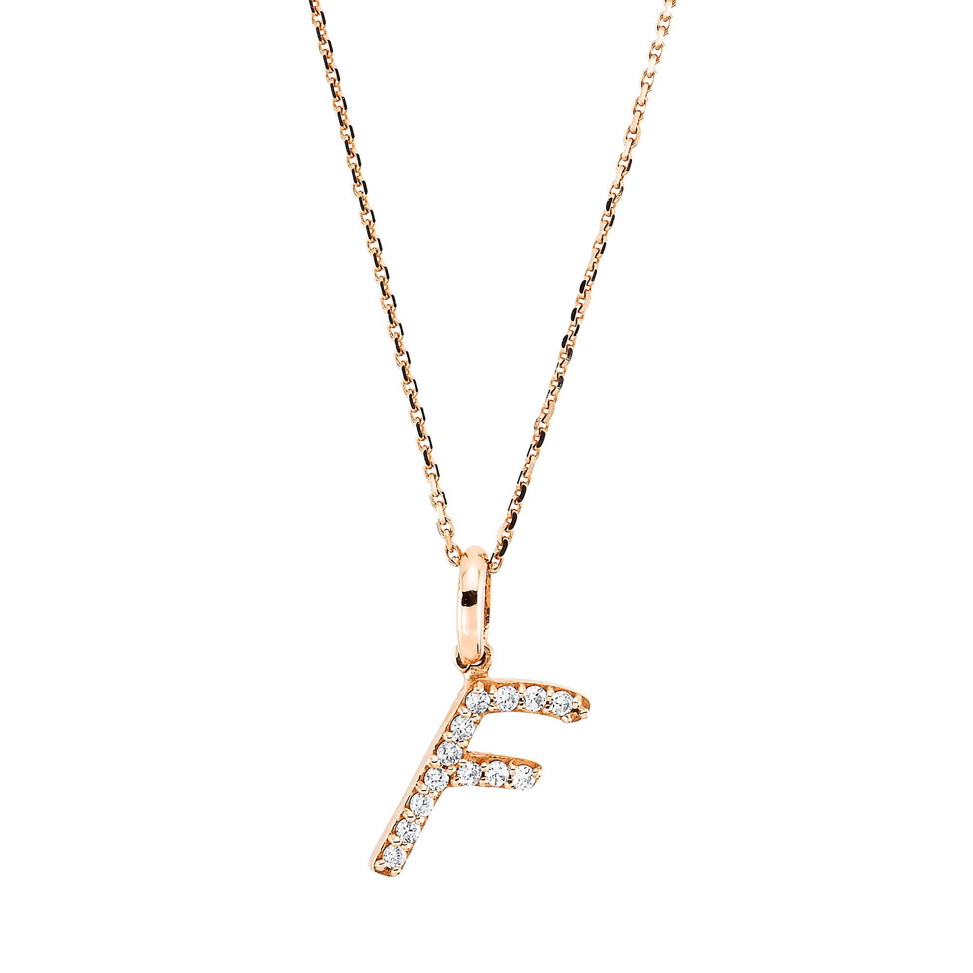 Brogle Classic necklace with diamond letter F Brogle Classic necklace with diamond letter F