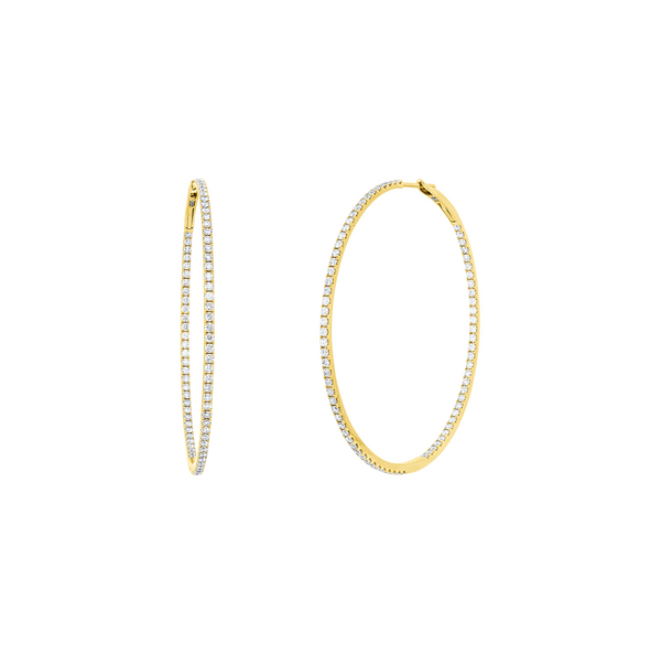 Brogle Selection diamond hoop earrings Brogle Selection diamond hoop earrings