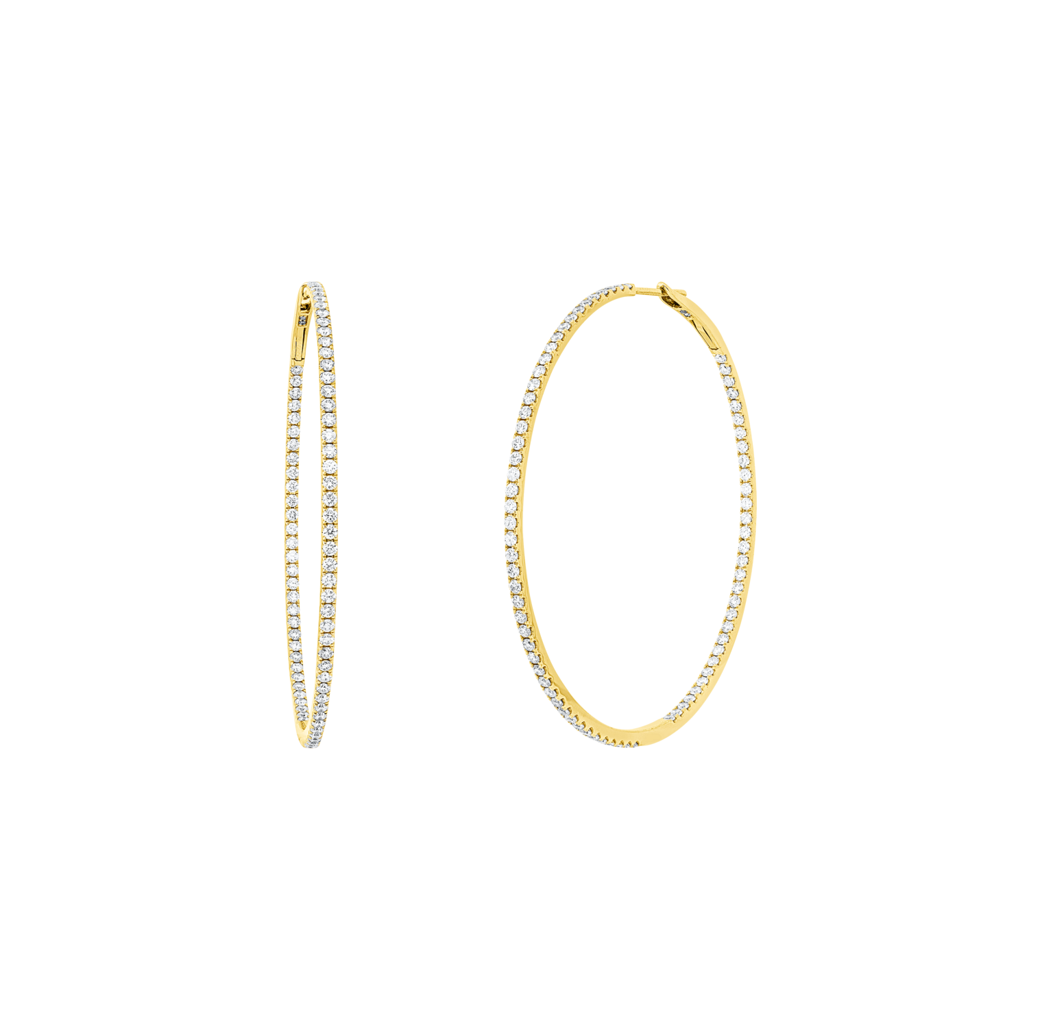 Brogle Selection diamond hoop earrings Brogle Selection diamond hoop earrings