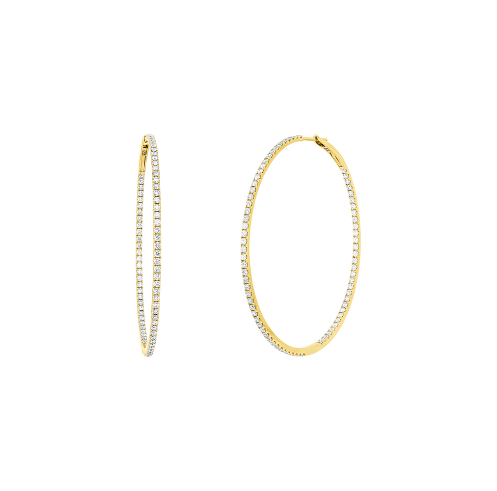 Brogle Selection diamond hoop earrings Brogle Selection diamond hoop earrings
