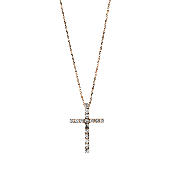 Brogle Classic Kette mit Diamantkreuz