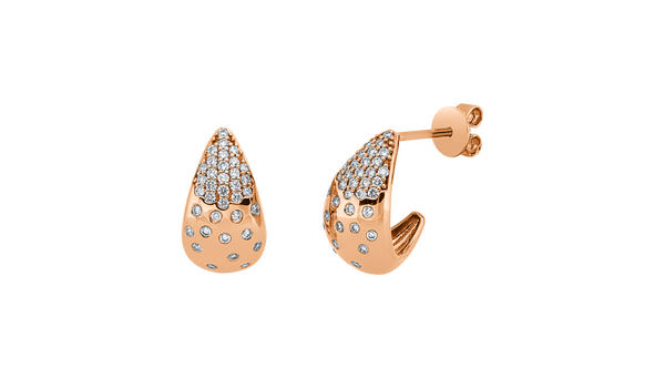 Brogle Classic diamond hoop earrings
