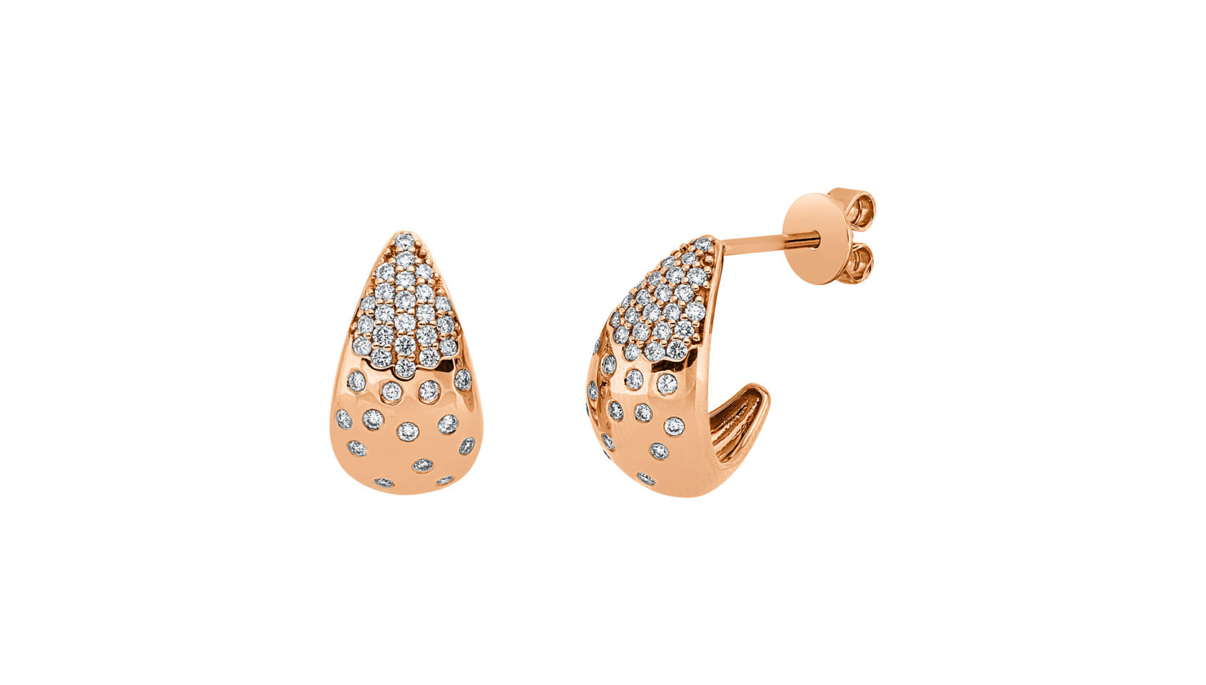 Brogle Classic diamond hoop earrings Brogle Classic diamond hoop earrings