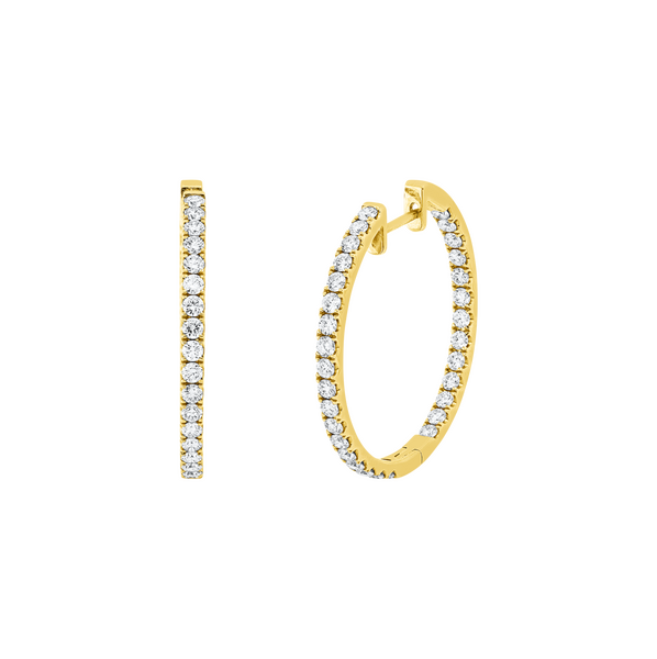 Brogle Selection diamond hoop earrings Brogle Selection diamond hoop earrings