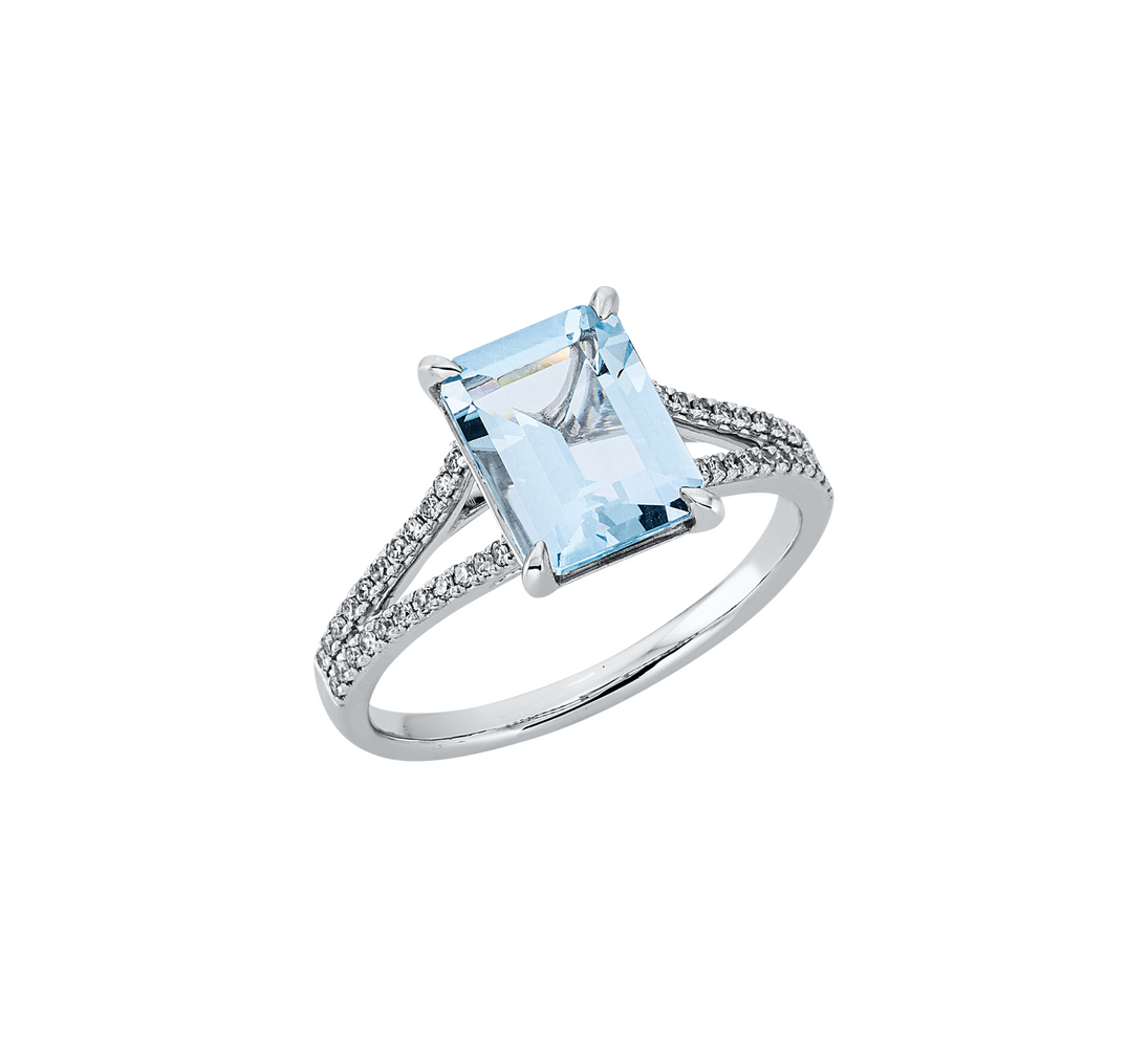 Brogle Classic aquamarine ring