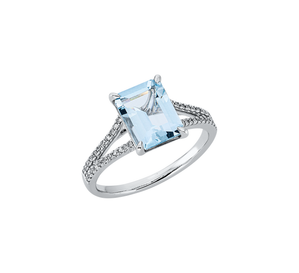 Brogle Classic aquamarine ring