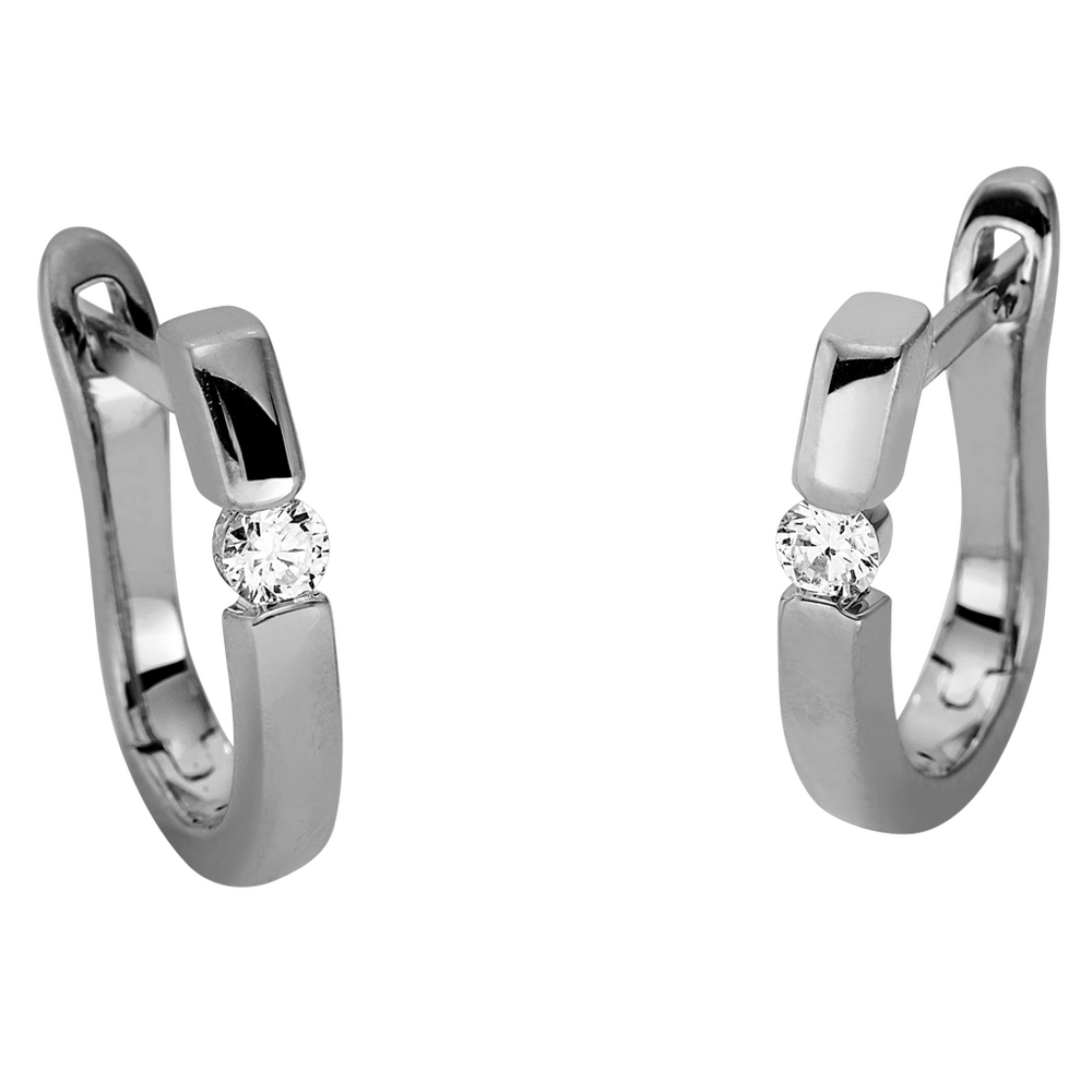 Brogle Selection Promise diamond hoop earrings