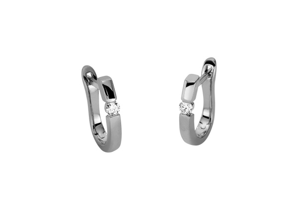 Brogle solitaire hoop earrings Brogle solitaire hoop earrings