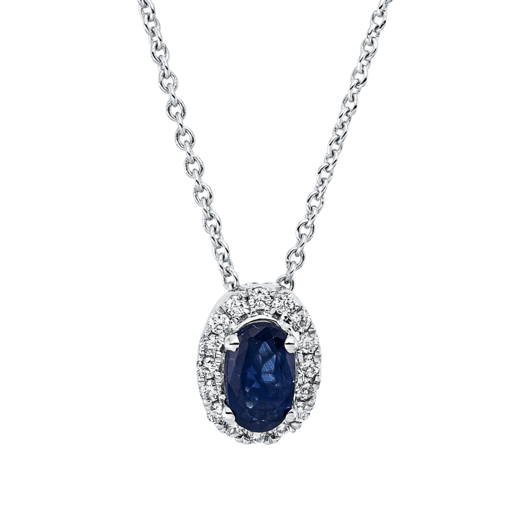 Brogle Classic necklace with sapphire pendant Brogle Classic necklace with sapphire pendant