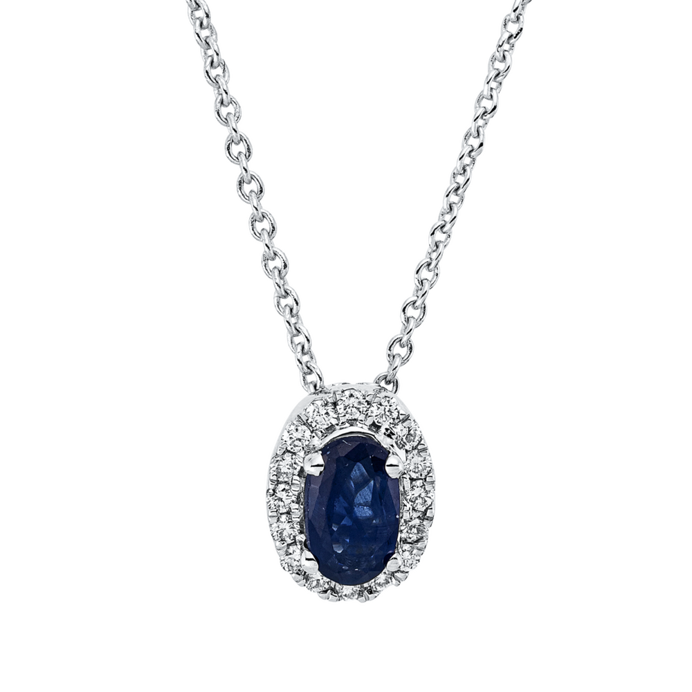 Brogle Classic necklace with sapphire pendant Brogle Classic necklace with sapphire pendant