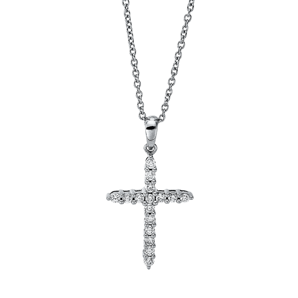 Brogle Classic Kette mit Diamantkreuz Brogle Classic Kette mit Diamantkreuz
