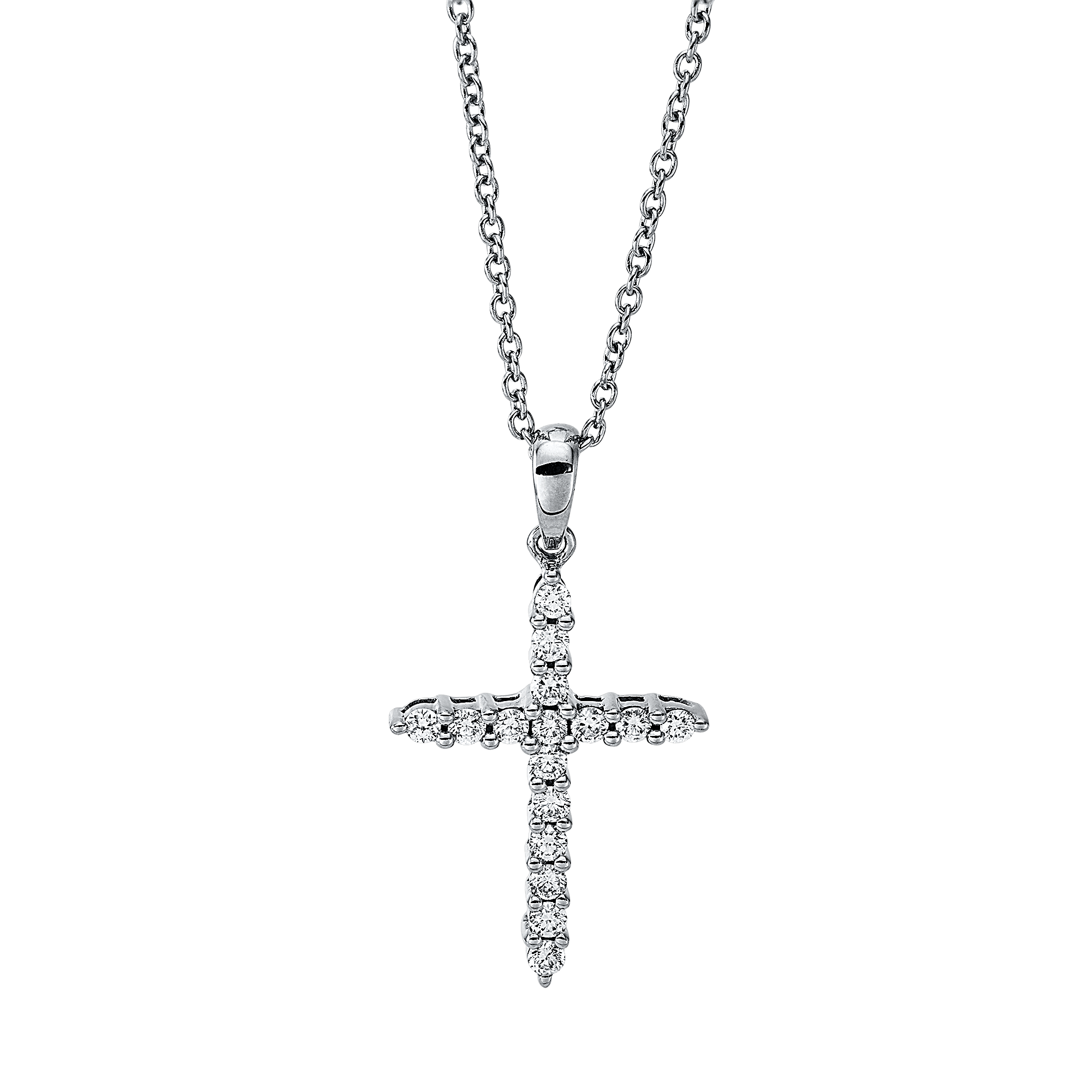 Brogle Classic Kette mit Diamantkreuz Brogle Classic Kette mit Diamantkreuz