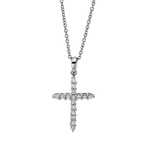 Brogle Classic Kette mit Diamantkreuz Brogle Classic Kette mit Diamantkreuz