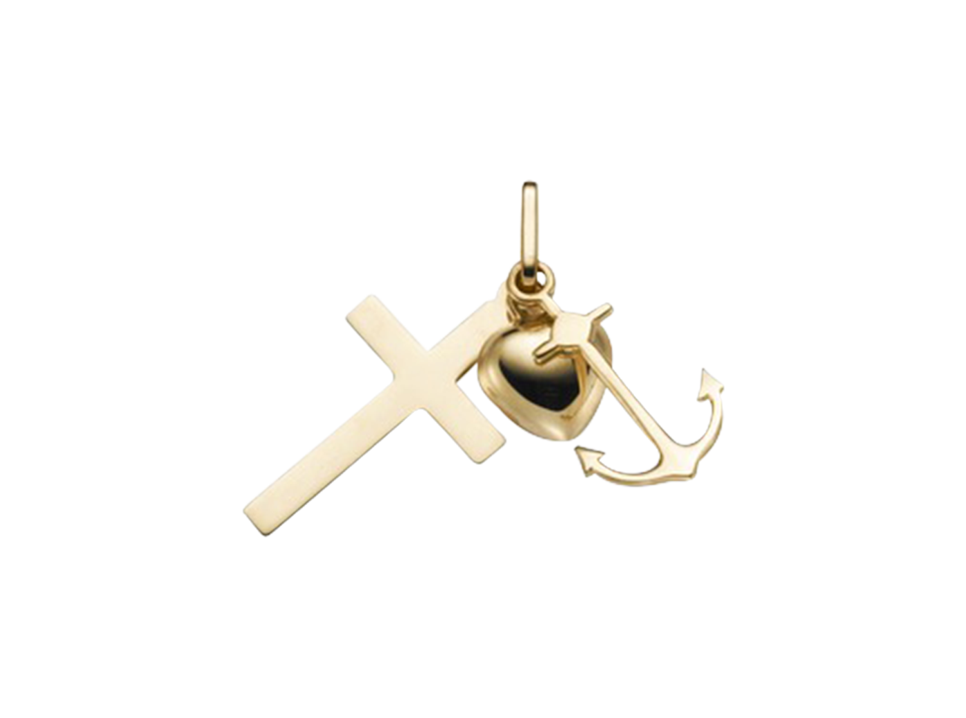 Brogle Classic Glaube-Liebe-Hoffnung Anhänger aus Gold