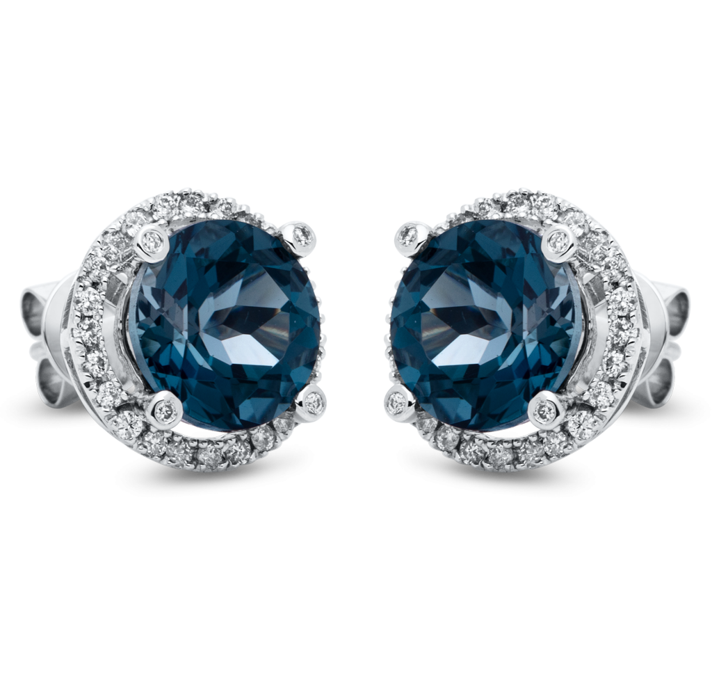 Brogle Classic London topaz stud earrings Brogle Classic London topaz stud earrings