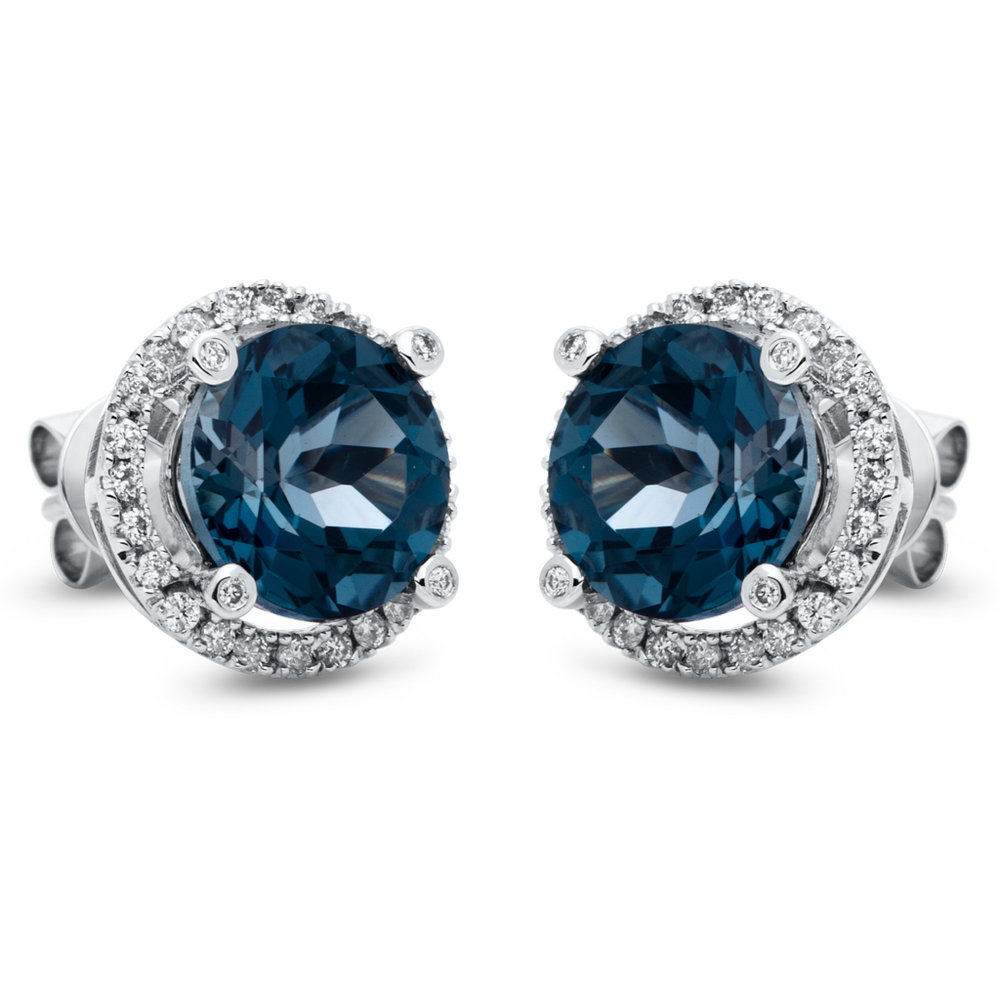 Brogle Classic London topaz stud earrings Brogle Classic London topaz stud earrings
