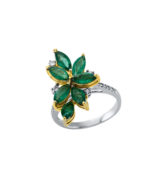 Brogle Classic Bicolor Smaragdring