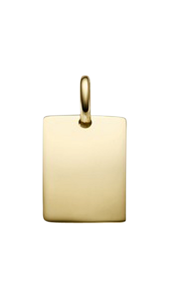 Brogle Classic engraved pendant "Rectangular" in gold Brogle Classic engraved pendant "Rectangular" in gold