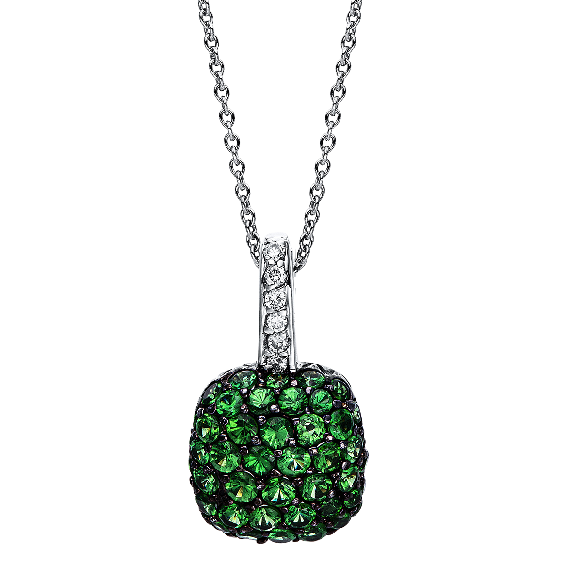 Brogle Classic necklace with tsavorite pendant