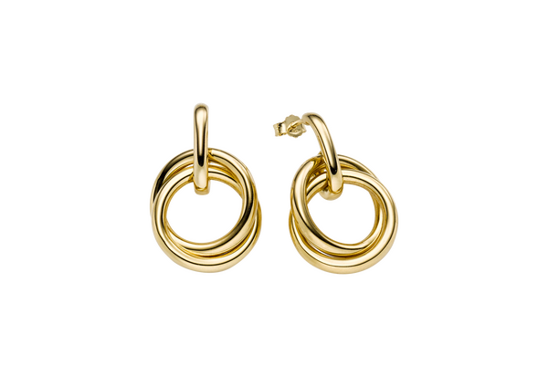 Brogle Classic gold hoop earrings