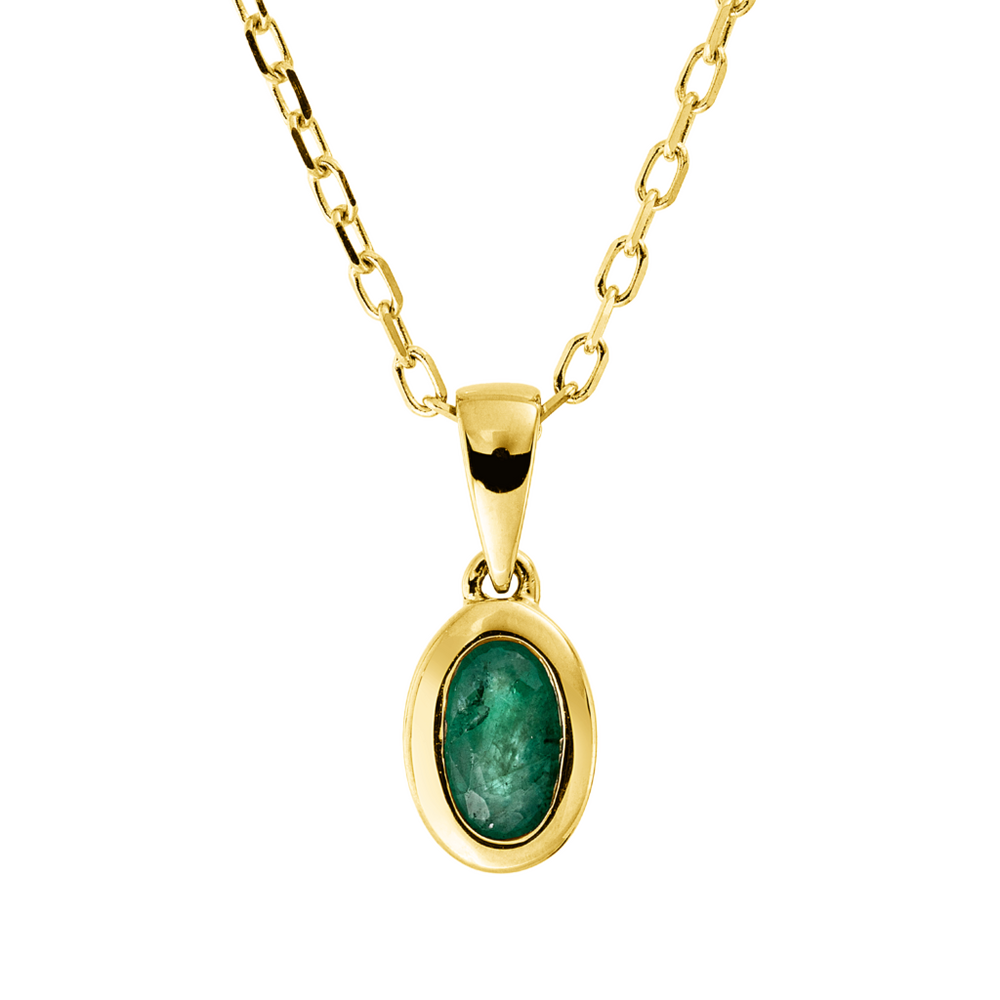 Brogle Classic necklace with emerald pendant
