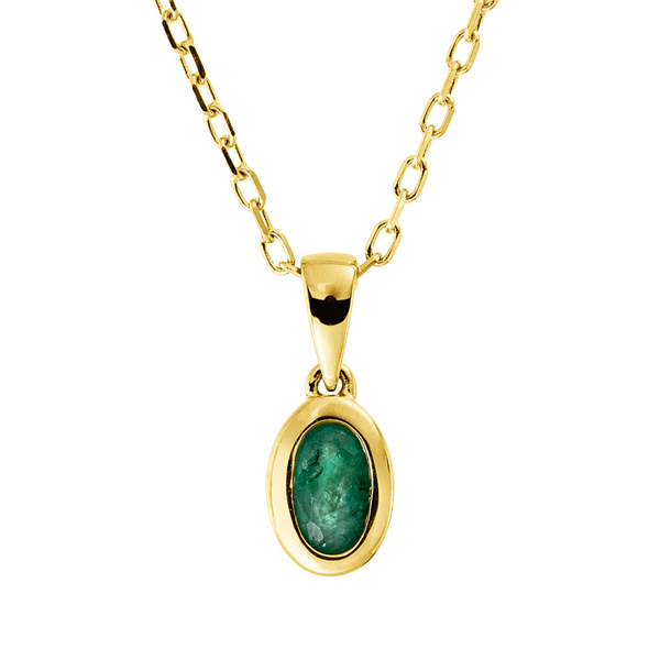 Brogle Classic necklace with emerald pendant