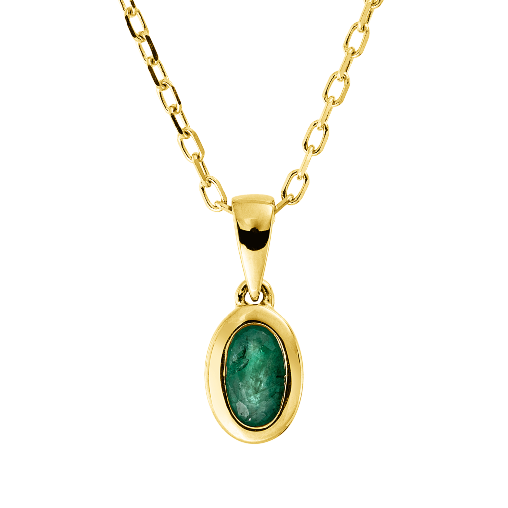 Brogle Classic necklace with emerald pendant Brogle Classic necklace with emerald pendant