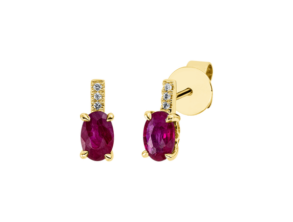 Brogle Classic ruby stud earrings