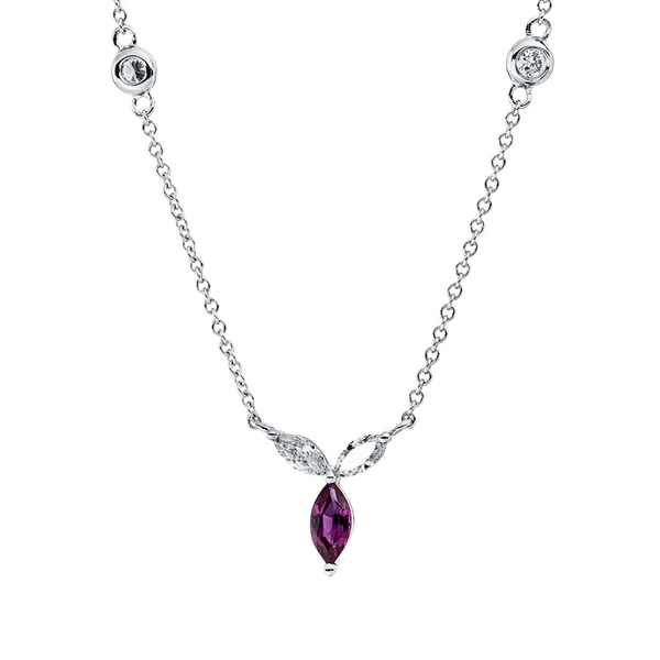 Brogle Classic necklace with rhodolite pendant