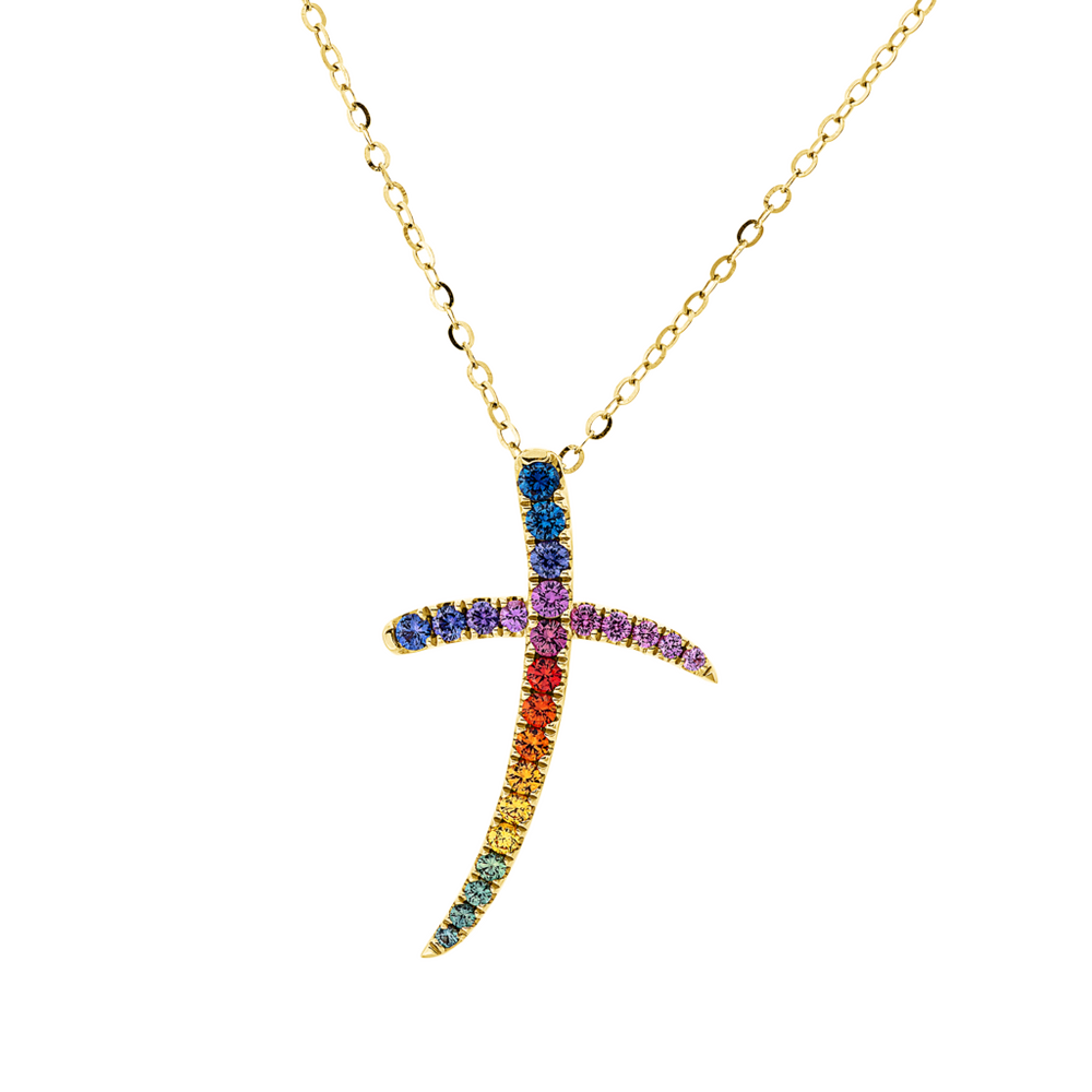 Brogle Classic necklace with sapphire pendant Rainbow Brogle Classic necklace with sapphire pendant Rainbow