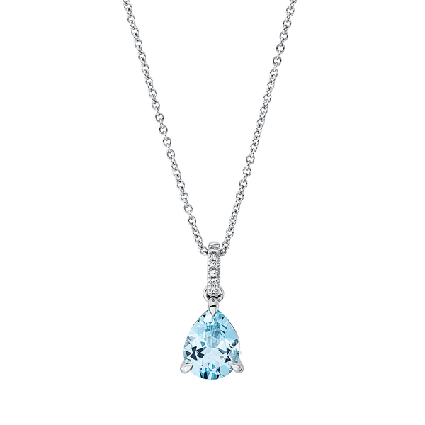 Brogle Classic necklace with aquamarine pendant