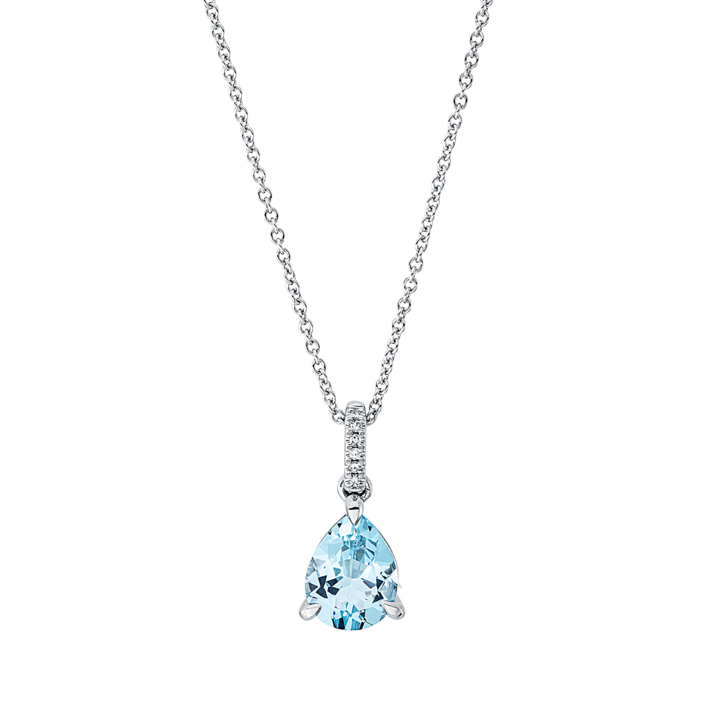 Brogle Classic necklace with aquamarine pendant Brogle Classic necklace with aquamarine pendant