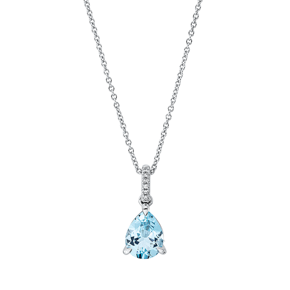 Brogle Classic necklace with aquamarine pendant Brogle Classic necklace with aquamarine pendant