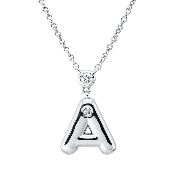 Brogle Classic necklace with diamond letter A Brogle Classic necklace with diamond letter A