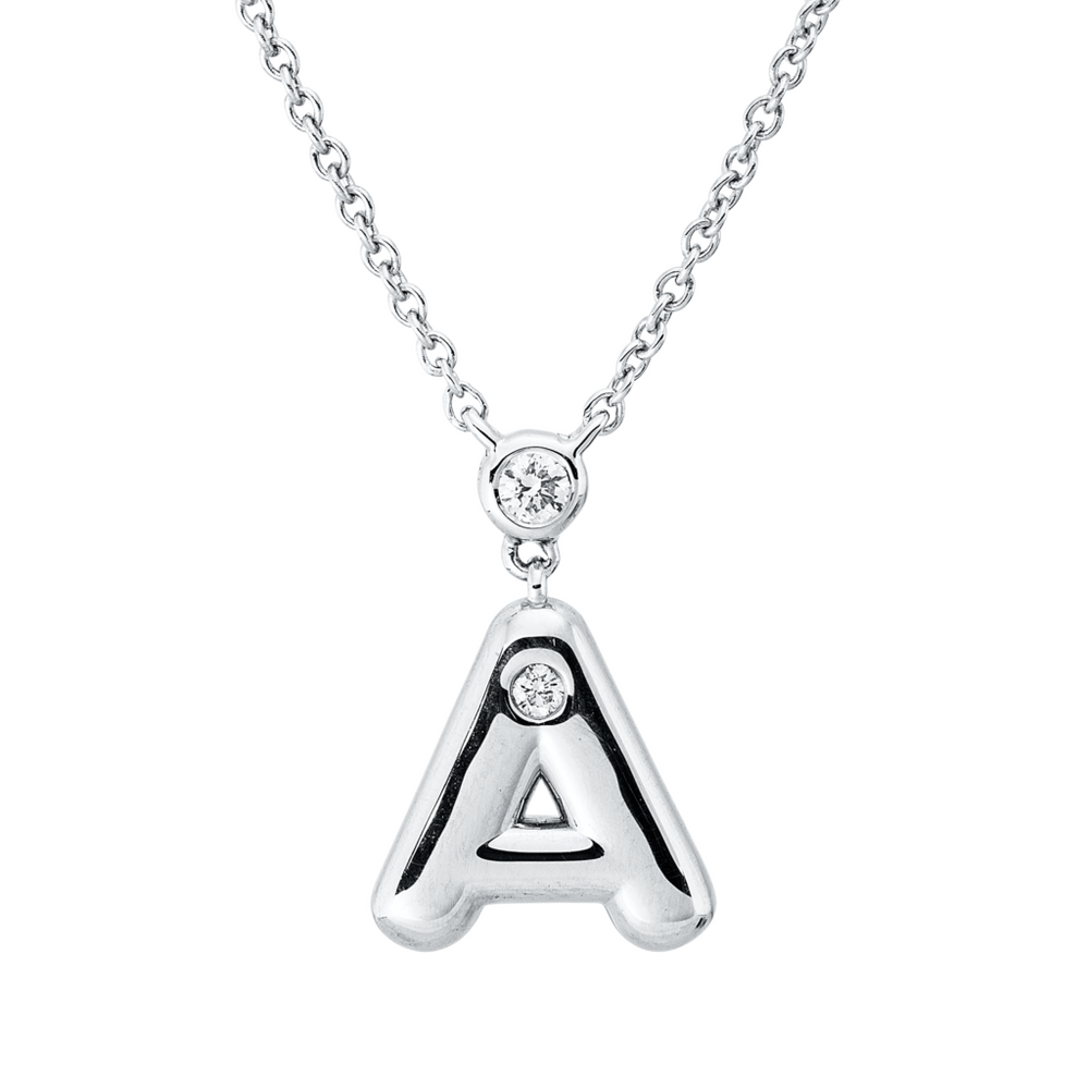 Brogle Classic necklace with diamond letter A Brogle Classic necklace with diamond letter A