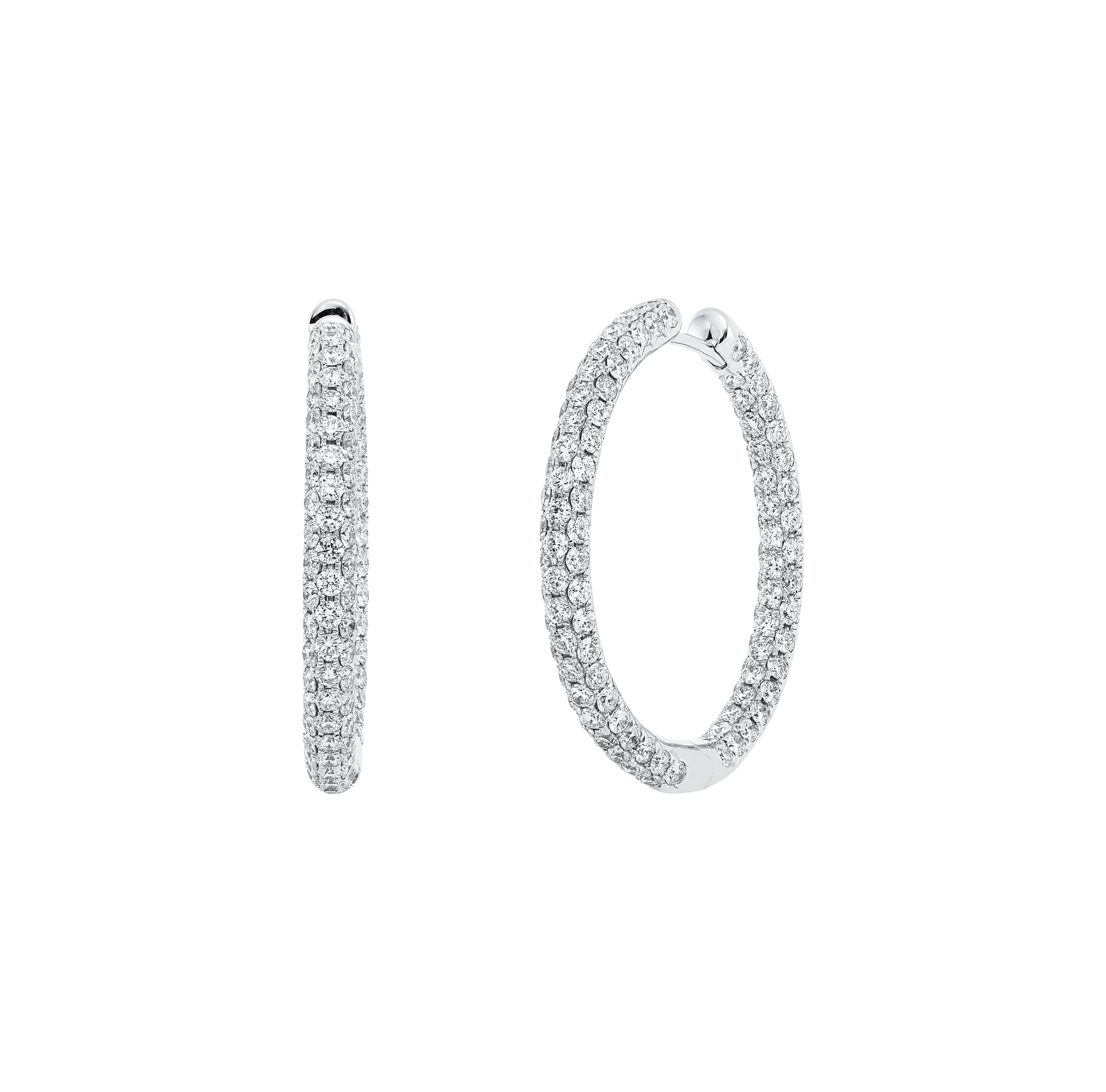 Brogle Selection diamond hoop earrings Brogle Selection diamond hoop earrings