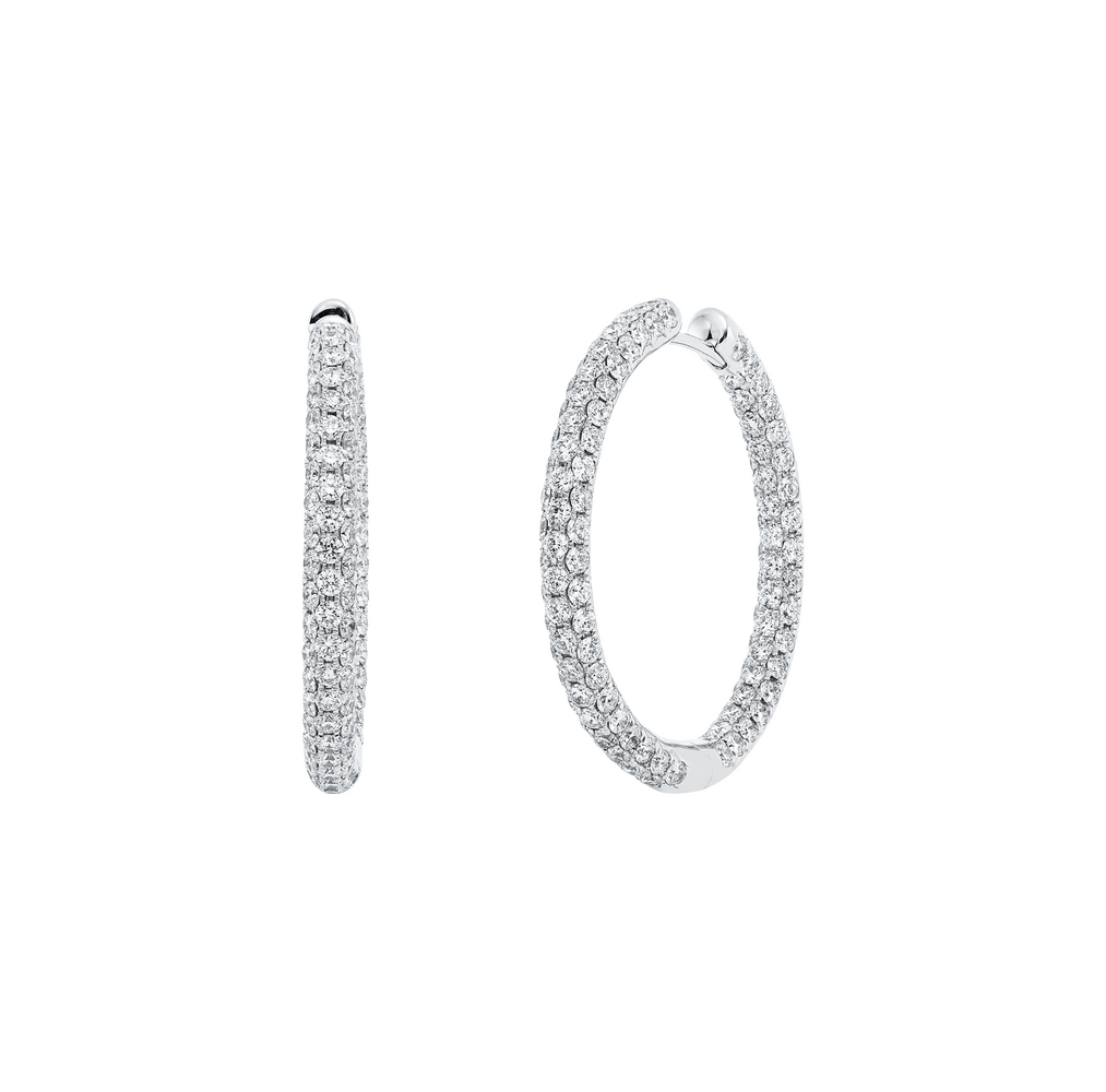 Brogle Selection diamond hoop earrings Brogle Selection diamond hoop earrings