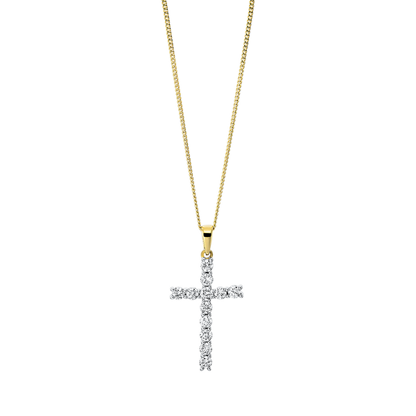Brogle Classic necklace with diamond cross Brogle Classic necklace with diamond cross