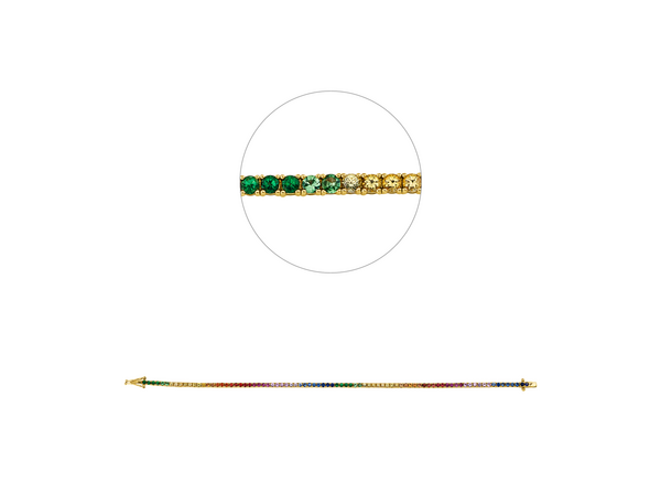 Brogle Classic sapphire bracelet Rainbow