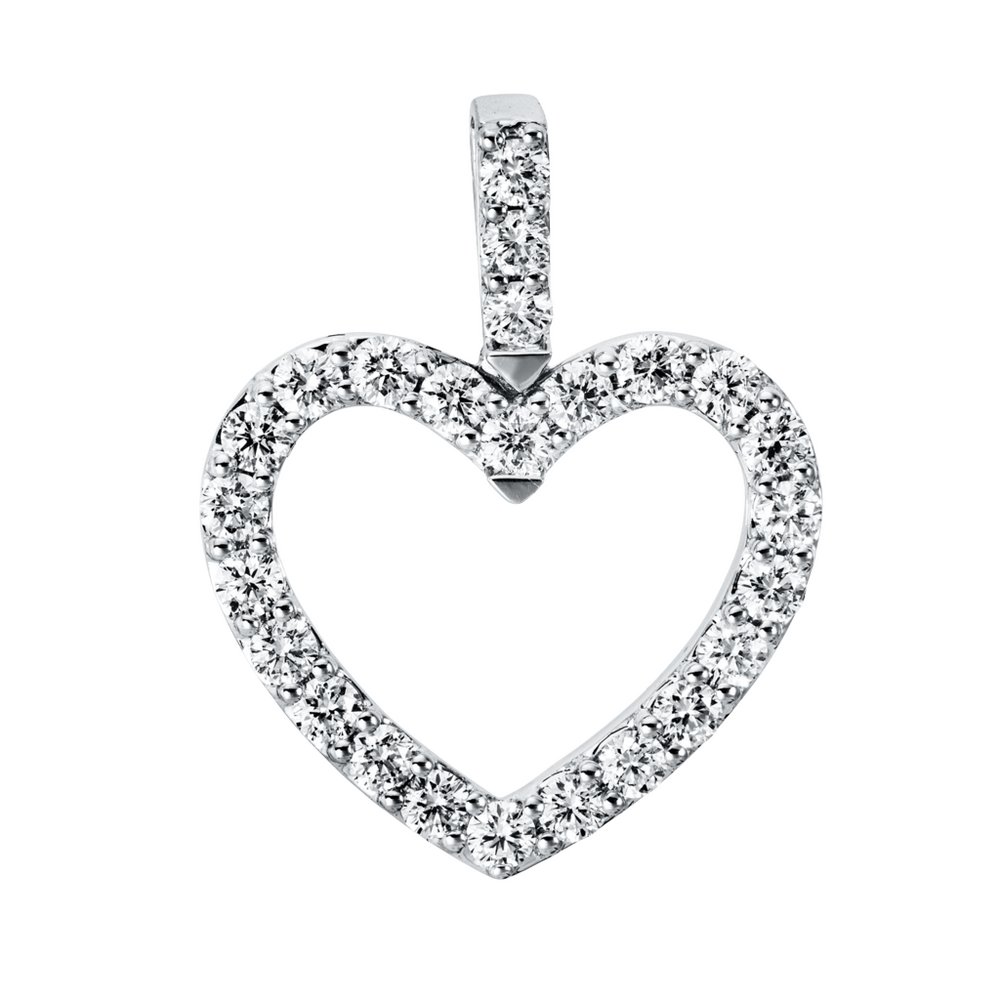 Brogle Classic heart pendant with diamonds