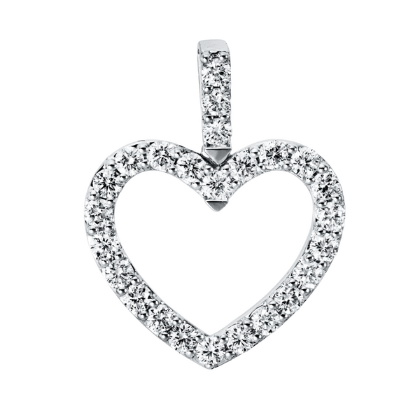 Brogle Classic heart pendant with diamonds