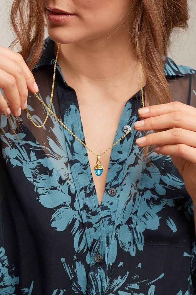 Tamara Comolli Mikado Bouquet Sky Topaz Pendant