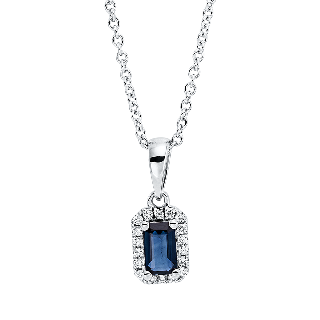Brogle Classic necklace with sapphire pendant Brogle Classic necklace with sapphire pendant