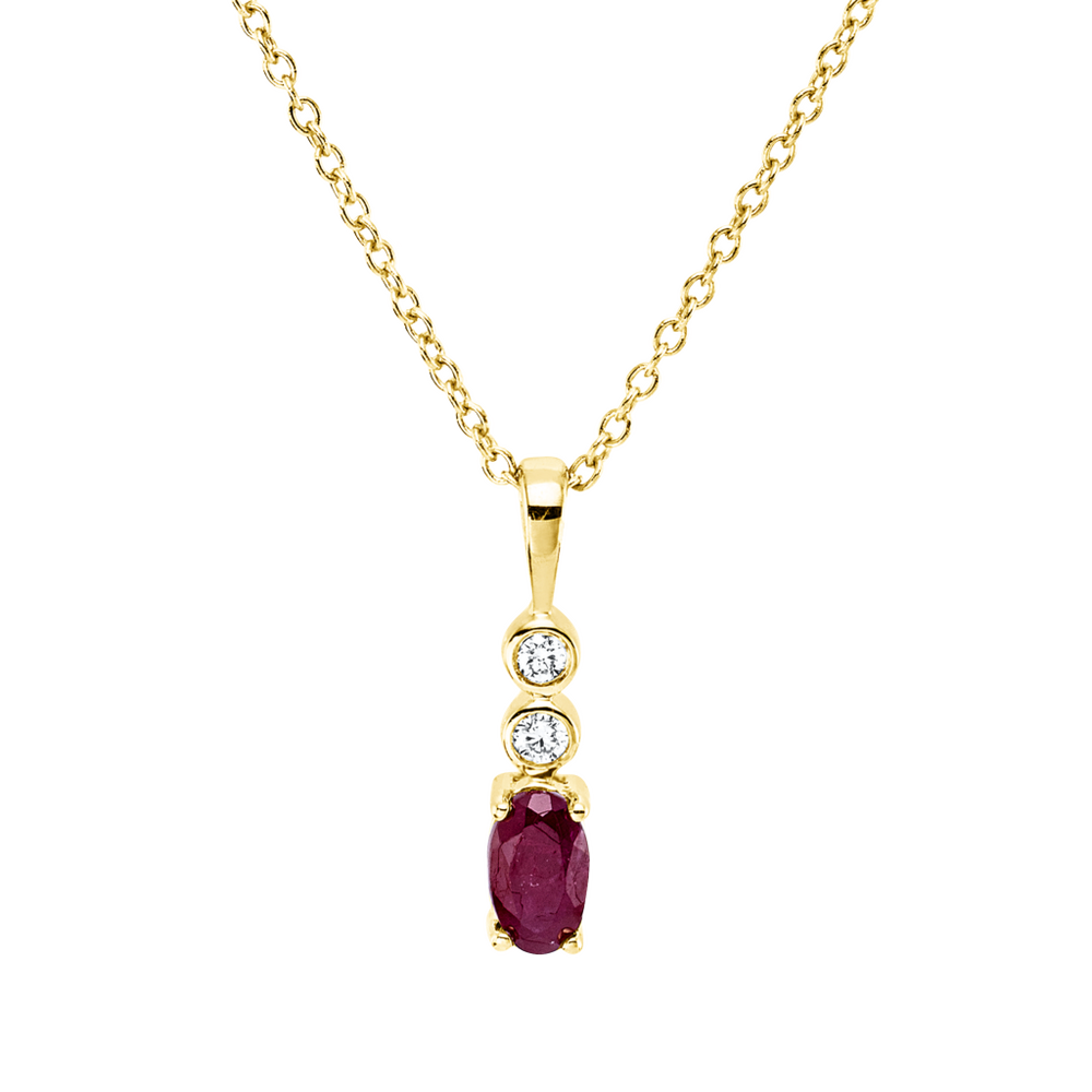 Brogle Classic Kette mit Rubinanhänger