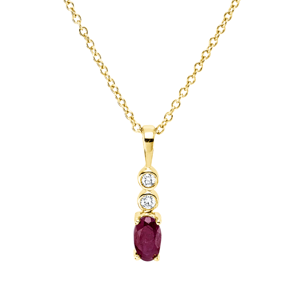 Brogle Classic Kette mit Rubinanhänger Brogle Classic Kette mit Rubinanhänger