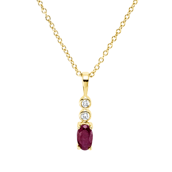 Brogle Classic Kette mit Rubinanhänger Brogle Classic Kette mit Rubinanhänger