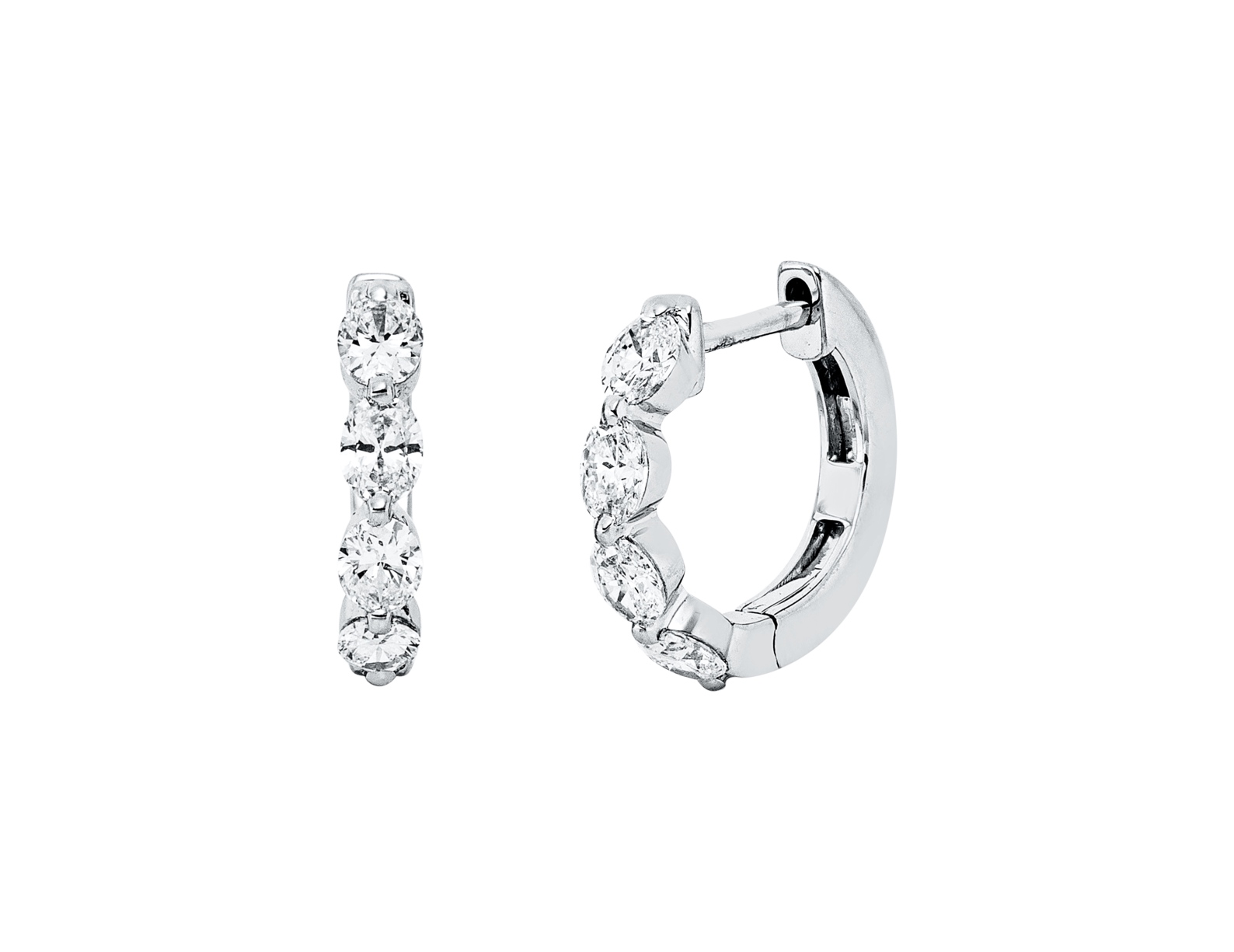 Brogle Classic diamond hoop earrings Brogle Classic diamond hoop earrings