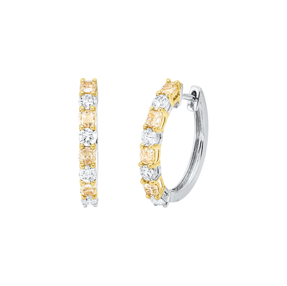Brogle Classic Bicolor Diamantcreolen