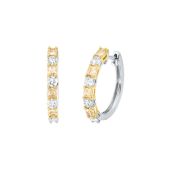 Brogle Classic Bicolor Diamantcreolen
