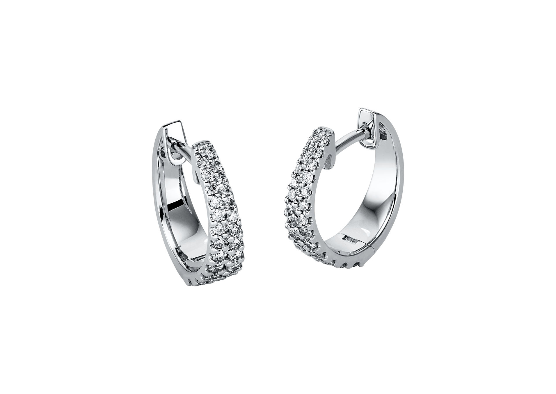 Brogle Classic diamond hoop earrings Brogle Classic diamond hoop earrings